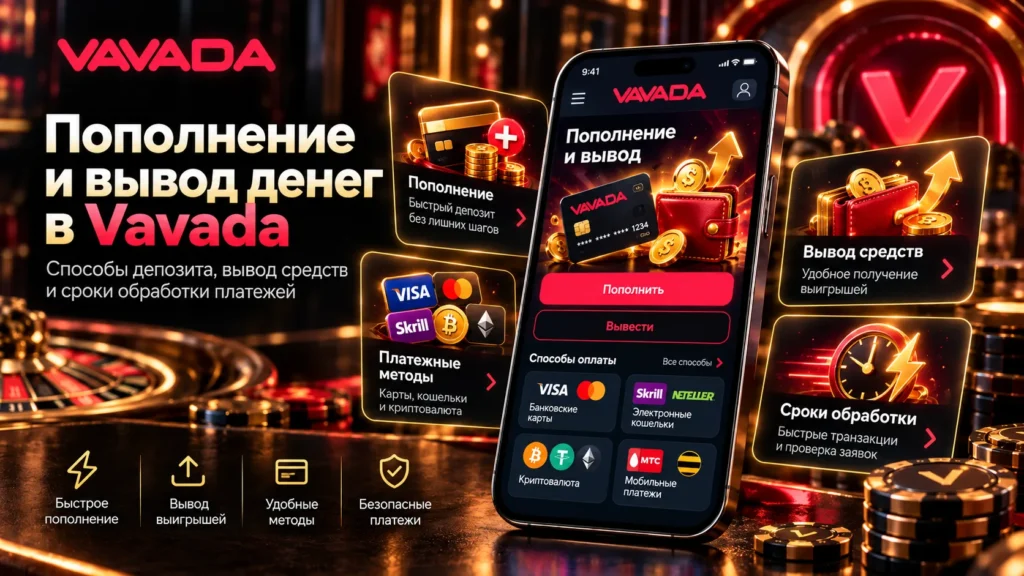 Пополнение и вывод в Vavada