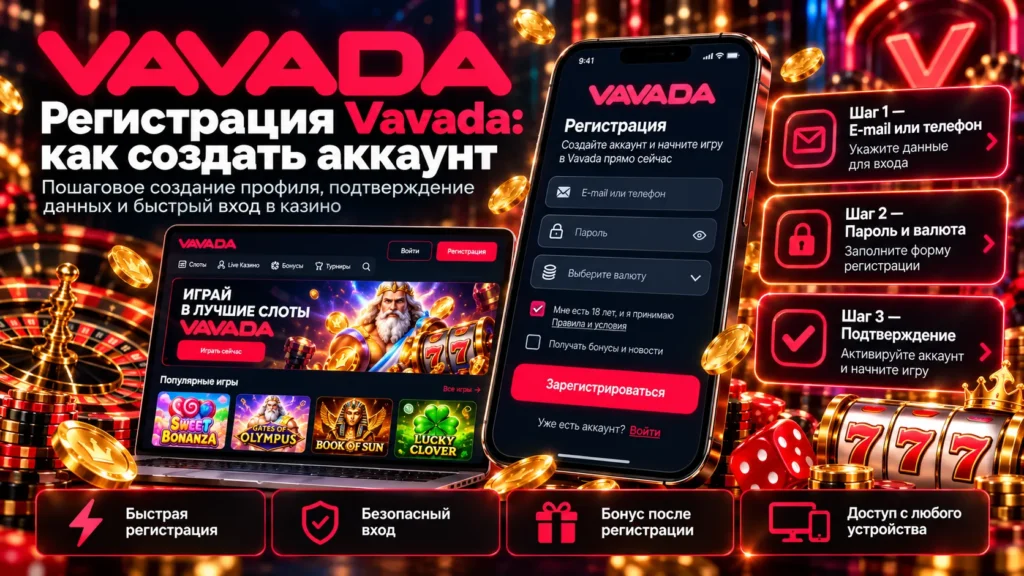 Регистрация Vavada
