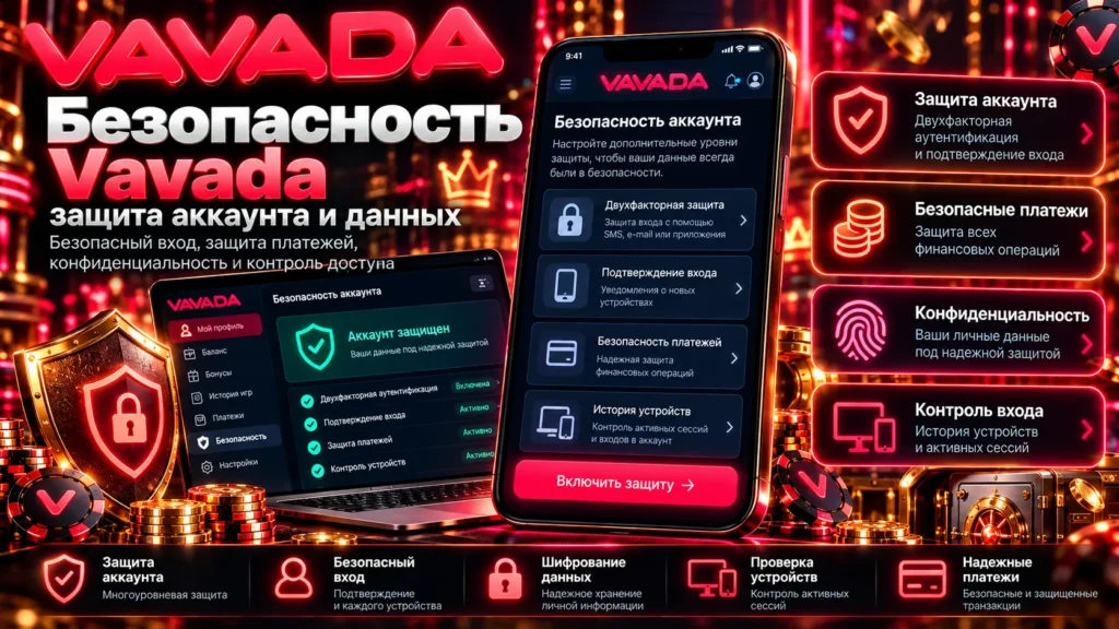 защита аккаунта VAVADA